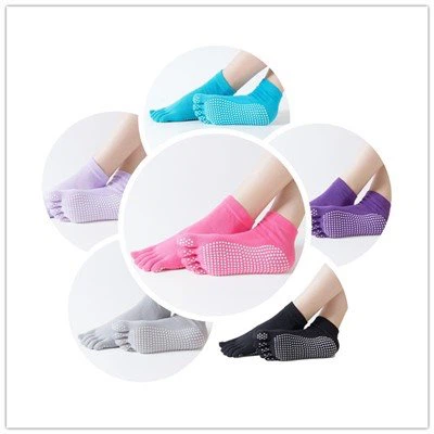 Chaussettes-antidérapantes à cinq orteils pour Pilates Yoga