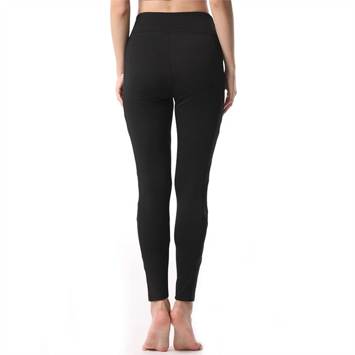 Women's Mesh Yoga Leggings With Side Pockets
